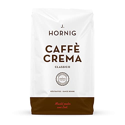 J. Hornig Kaffeebohnen Espresso, Caffè Crema Classico, 1000g, schokoladiges & nussiges Aroma, für Vollautomaten, Siebträgermaschine oder Espressokocher, ganze Bohnen