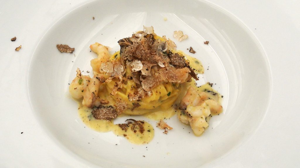 Ai 3 Magnoni, Triest - Pasta mit Scampi und Trüffel - goodstuff AlpeAdria - © Gustav Schatzmayr