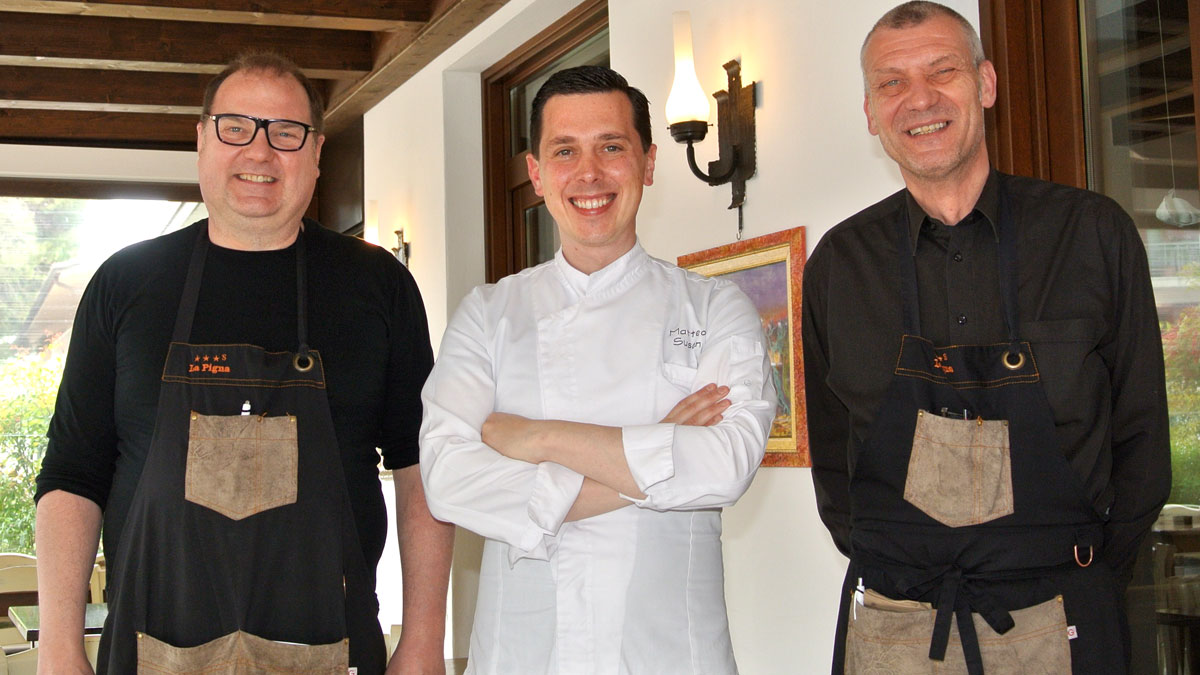 Stefano Bonato, Chef Matteo Susan und Maurizio - goodstuff AlpeAdria