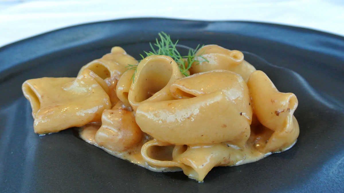 Paccheri con Scampi e Funghi - goodstuff AlpeAdria