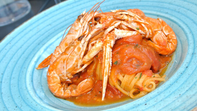 Tagliolini con Scampi alla Busara - goodstuff AlpeAdria