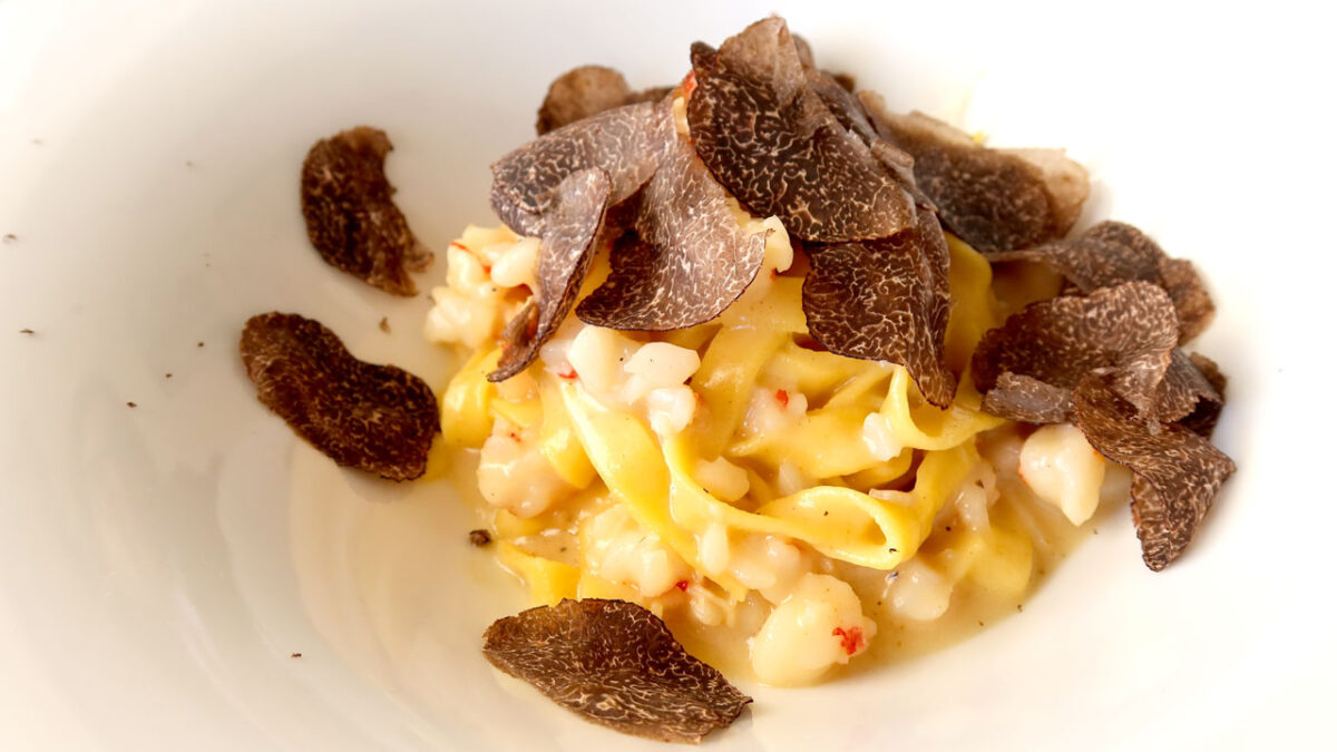 Tagliatelle con Codi di Gamberi e Tartuffo nero - goodstuff AlpeAdria