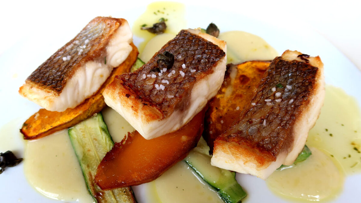 Branzino, Zucca e Capperi di Tarassaco - goodstuff AlpeAdria