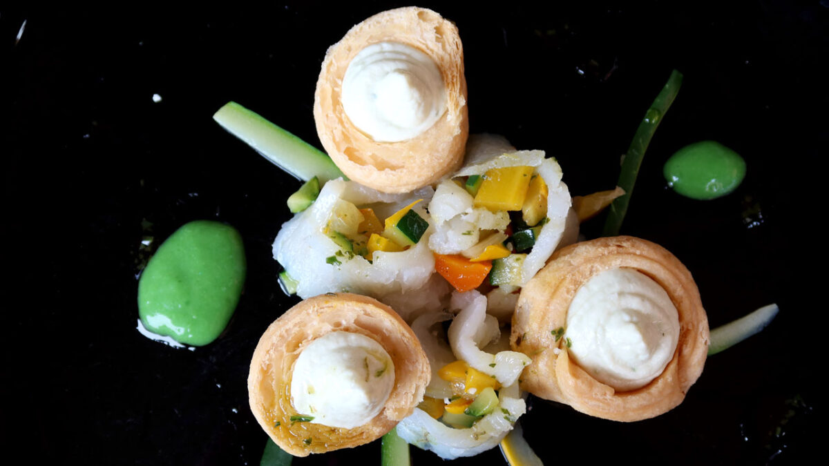 Canoli di Sfoglia con Baccalà mantecato - goodstuff AlpeAdria